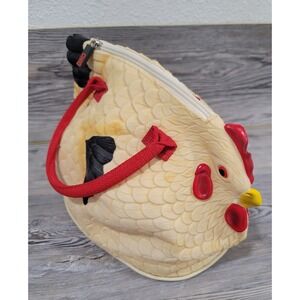 Rubber Chicken Purse - The Hen Bag Handbag Medium, Multicolor zipper closer